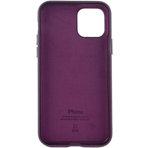 Шкіряний чохол Leather Case (AA Plus) для Apple iPhone 11 (6.1") Штучна шкіра, Dark Cherry | Зображення 4
