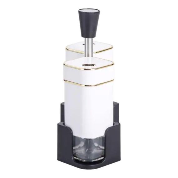 Набір для спецій на підставці 2 баночки для солі та перцю по 120 мл Білий HP-1311 | Зображення 3