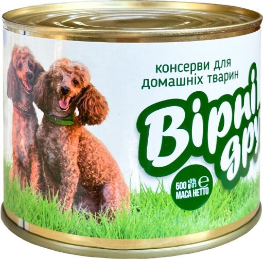 Консерва для собак з лівером «Вірні друзі» 500 г