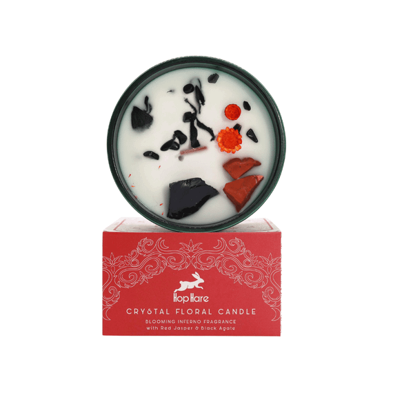 Свічка соєва з камінням та квітами  Диявол 330г Hop Hare 5056368334702