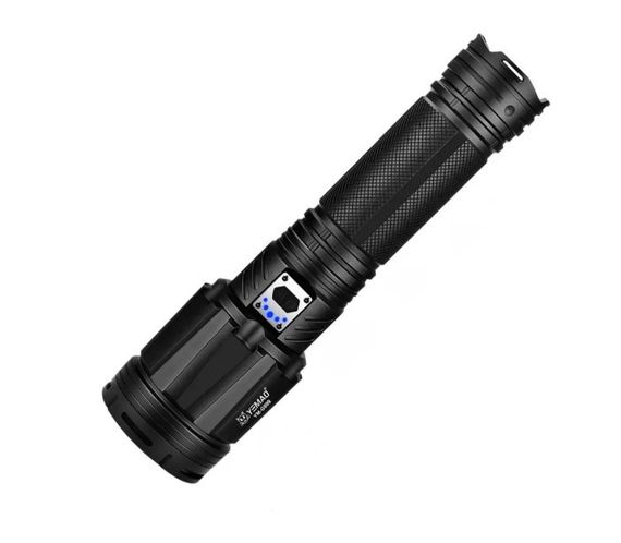 Ручной фонарь YEMAO YM-G999-60W металлический зенитно-поисковый 5000Lm функция Power Bank 5 режимов работы 8 × 18650 Черный