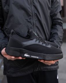 Кросівки літні Lacoste сітка колір: чорний