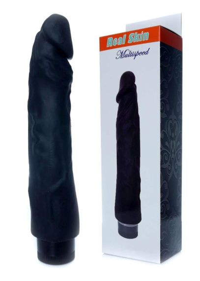 Вібратор - Real Skin Multispeed Black, 22,5 см Sex Aura