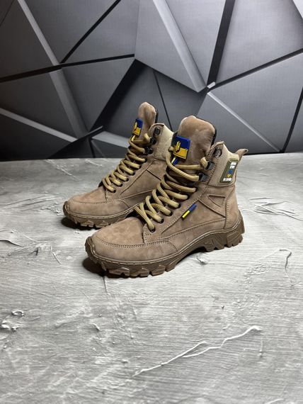 Тактичні зимові ботинки хутро (койот)
