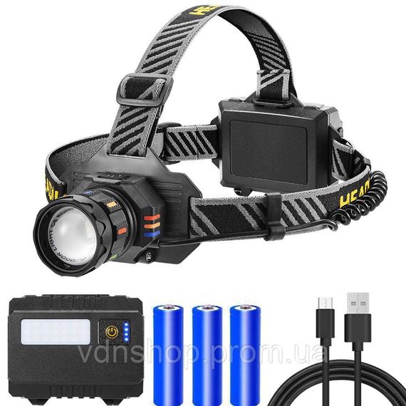 Ліхтар для голови зі світлодіодами, Налобний світлодіодний ліхтар для нічних прогулянок YQ-80 | Зображення 8