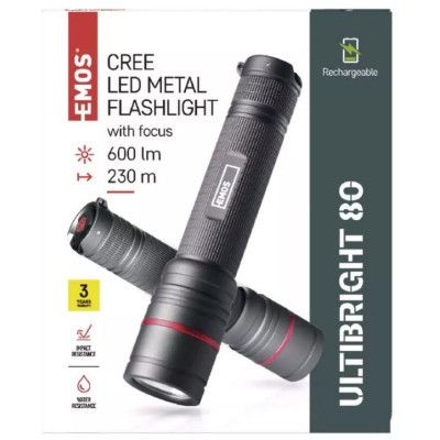 Фонарь EMOS P3180 600Lm Li-ion Metal (P3180) | Зображення 5