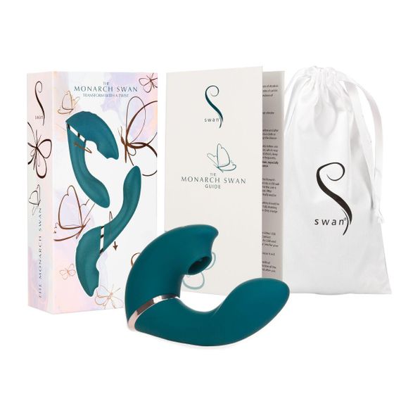Вакуумний стимулятор клітора Swan The Monarch Teal, повітряно-імпульсний, водонепроникний IPX7 | Зображення 7