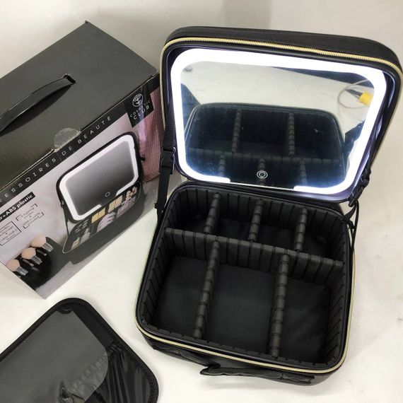 Органайзер для косметики для путешествий, Дорожная Косметичка с подсветкой, Косметический чемодан PA-47 | Зображення 8