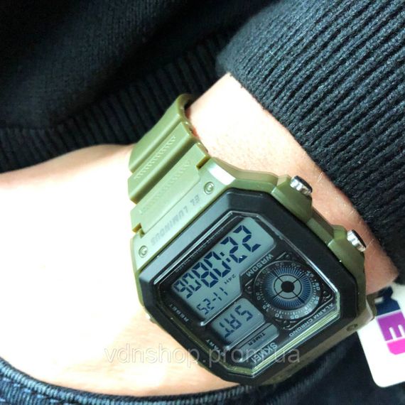 Військові годинники з підсвічуванням SKMEI 1299AG, Стильні тактичні годинники для чоловіків AR-53 | Зображення 7