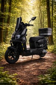 Електроскутер 2000W V-1 LFP 76.8 V 30 Ah LiFePO4, запас ходу 80 км, міський електроскутер з кофром Чорний