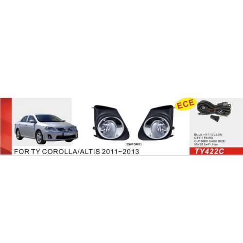 Фари дод. модель Toyota Corolla 2010-13/TY-422C/H11-12V55W/ел. проводка (TY-422C) | Зображення 1