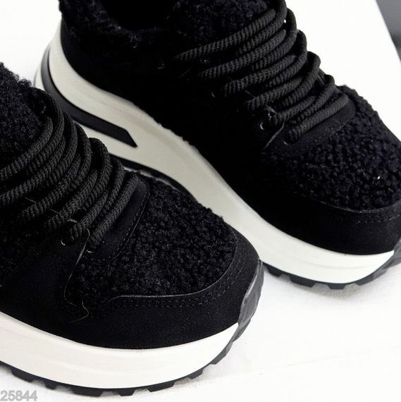 Молодежные теплые очаровательные черные кроссовки шок-цена | Зображення 4