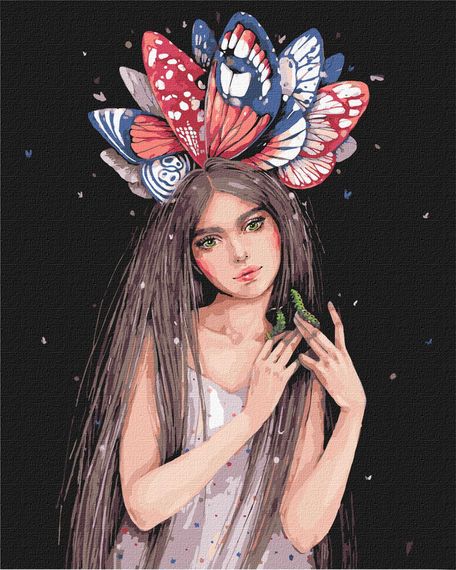 Картина за номерами "Барви метеликів" ©lesya_nedzelska_art Ідейка KHO4996 40х50 см