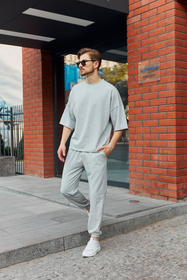 Комплект Марсель оверсайз сірий S XL
