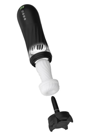 Вібромастурбатор у колбі автоматичний Blush M for Men з підігрівом, чорний, 33 см sexstyle | Зображення 2