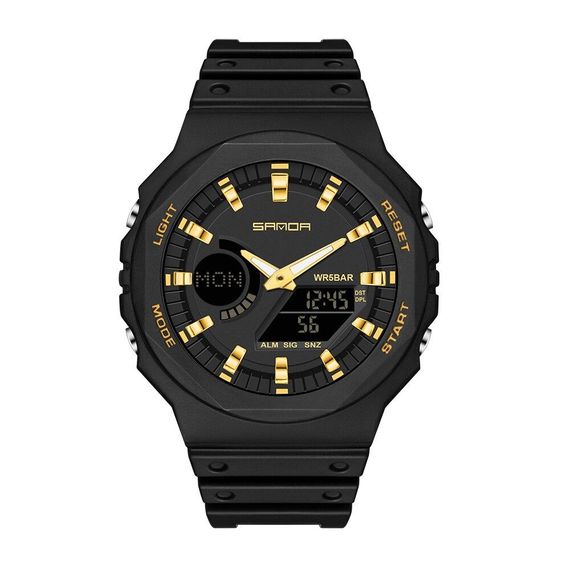 Часы Sanda 6016 Black-Gold