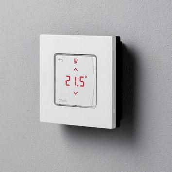 Терморегулятор Danfoss Icon Display, электронный, сенсорный, встраиваемый, 230V, On-wall, белый (088U1015) | Зображення 2