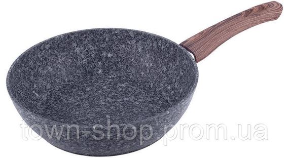 Сковорода-сотейник Kamille Grey Marble Ø26см индукционная с антипригарным покрытием KM-4166