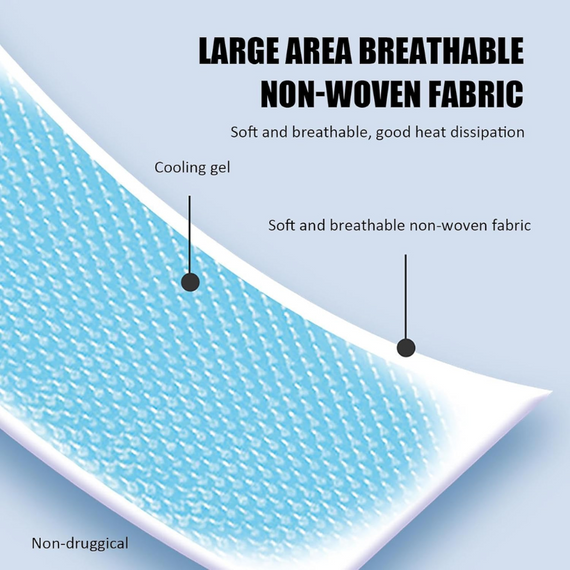 Пластир від температури для дітей та дорослих, при застуді, головному болі, лихоманці або перегріві 10шт в упаковці | Зображення 5