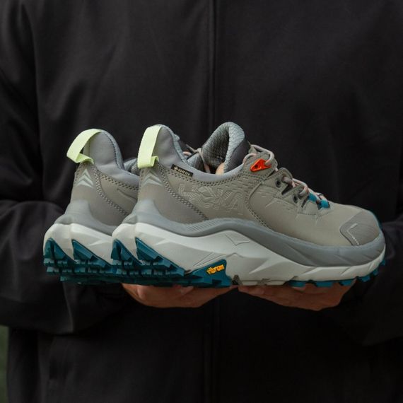 Кросівки демісезонні шкіряні Hoka GTX колір сірий | Зображення 1