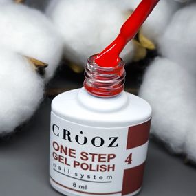 Однофазний гель лак Crooz One Step Gel Polish №04 (класичний червоний) 8мл
