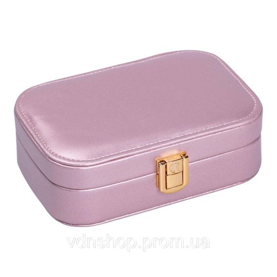 Шкатулка для украшений из эко кожи 15×10×5 см с зеркалом органайзер для ювелирных изделий HP-5-33P | Зображення 3