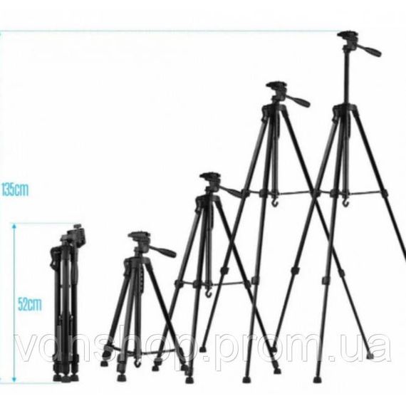 Професійний штатив 3366, трипод з чохлом Колір чорний RL-13 | Зображення 4