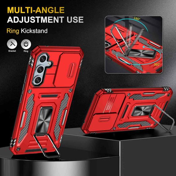 Ударостійкий чохол Camshield Army Ring для Samsung Galaxy A34 5G Червоний / Red | Зображення 2