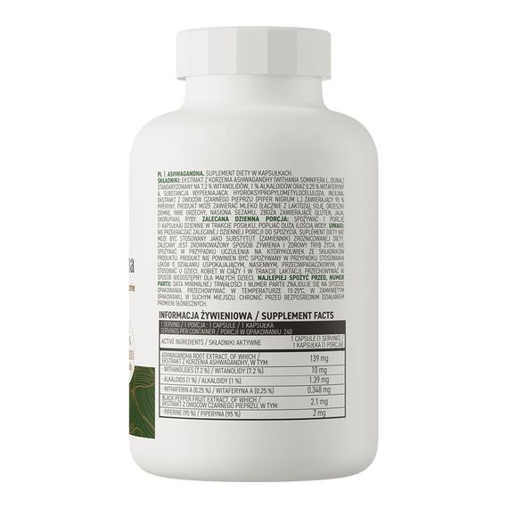 Екстракт кореня ашваганди OstroVit Ashwagandha Vege 240 caps | Зображення 1