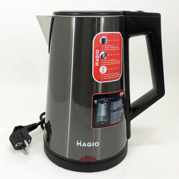 Тихий электрический чайник MG-987 / Чайник дисковый / Электронный чайник / Стильный RI-943 электрический | Зображення 3