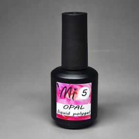 Рідкий полігель Мі OPAL #5 ніжно-рожевий з шимером 15мл (пляшка з пензликом)