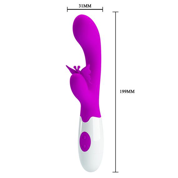 Вибратор - Pretty Love Butterfly Kiss Vibrator Purple Sex Aura | Зображення 4