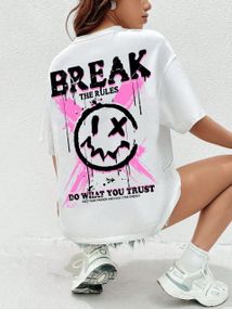 Футболка женская с принтом повседневная S Белая