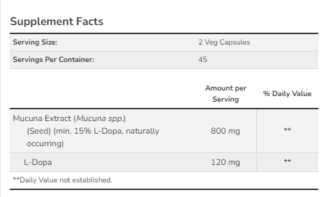 Dopa Mucuna - 90vcaps | Зображення 1