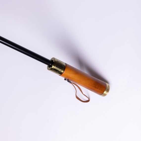 Класична парасолька-тростина напівавтомат з поліестеру 8 спиць діаметр 124 см Сірий HP-23-6G | Зображення 3