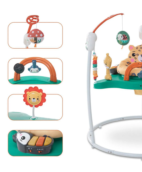 Детский игровой центр Fisher-Price Jumperoo с подсветкой и звуком / Развивающий игровой джемпер Зеленый | Зображення 3