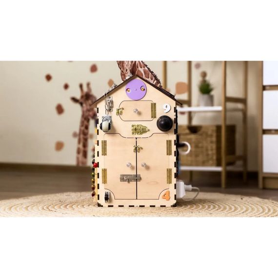 Развивающая игрушка Бизикуб "Дом" TG200333 натуральный, 55х30х30 см | Зображення 6