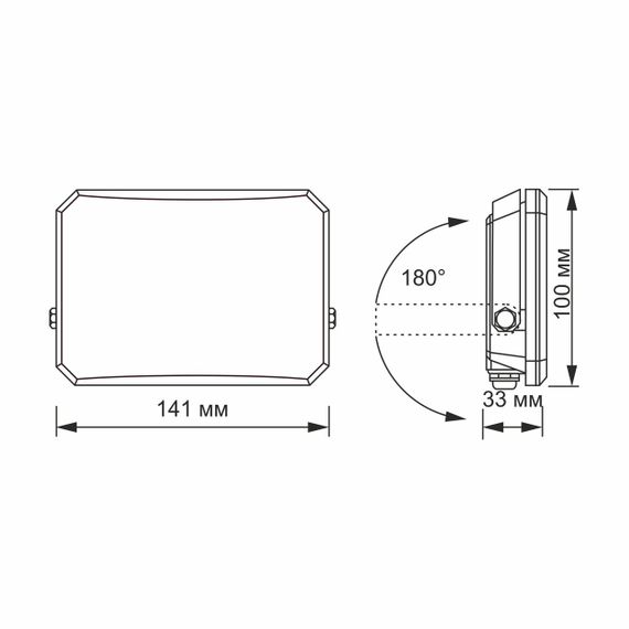 Світлодіодний прожектор VIDEX F3 30W 5000K 220V Black (VLE-F3-0305B) | Зображення 5