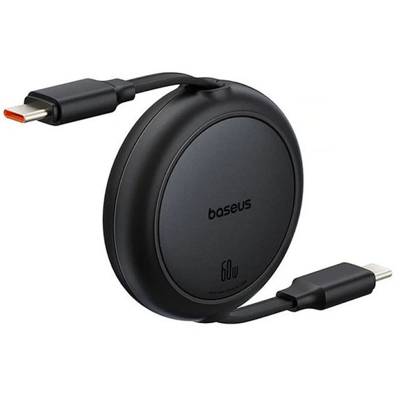 Дата кабель Baseus Free2Pull Mini Retractable Type-C to Type-C 60W (1m) (P10364500) Cluster Black | Зображення 1