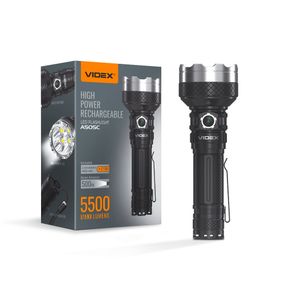 Ліхтарик LED портативний 5500Lm 5000К чорний VLF-A505C Videx
