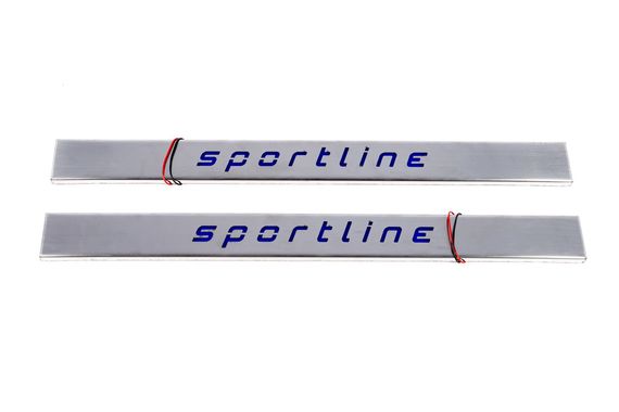 Накладки на дверные пороги LED короткие (2 шт, нерж.) для Mercedes E-сlass W124 1984-1997 гг | Зображення 3