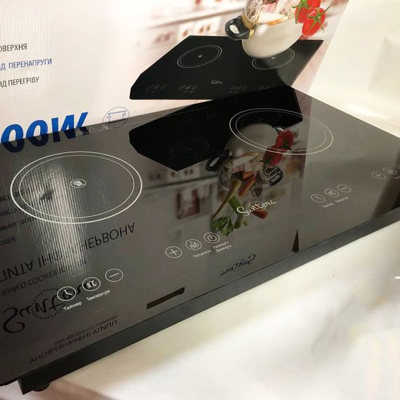 Компактная настольная плита Suntera, Комфорка электрическая, Плита электрическая мощная KF-49 | Зображення 6