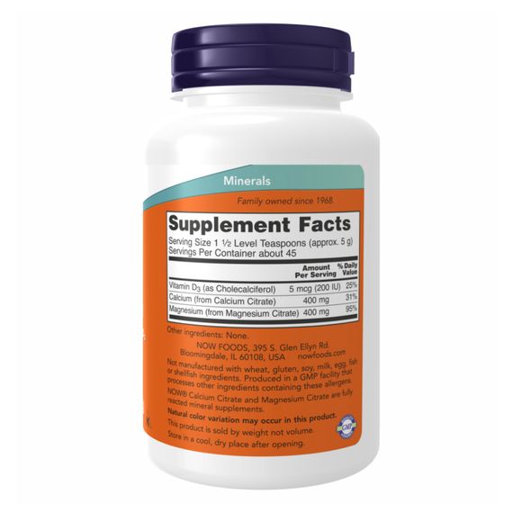 Calcium Magnesium Citrate Powder - 227g | Зображення 1