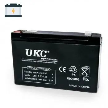 Аккумуляторная батарея AGM UKC WST-10 6V 10Ah аккумулятор для УПСа, аккумулятор для детского электромобиля | Зображення 1