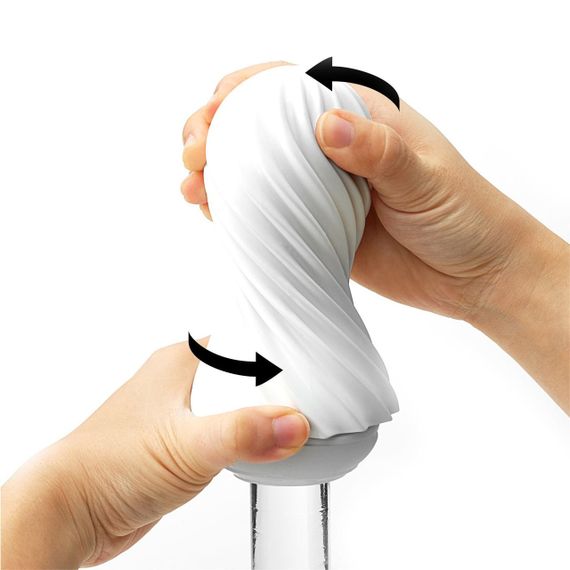 Мастурбатор Tenga Flex Silky White с изменяемой интенсивностью, можно скручивать Sex Aura | Зображення 5