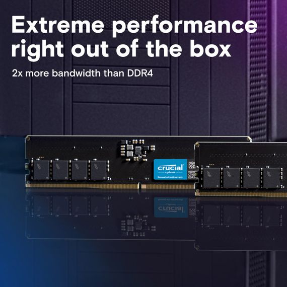Модуль памяти для компьютера DDR5 32GB 5600 MHz Micron (CT32G56C46U5T) | Зображення 1