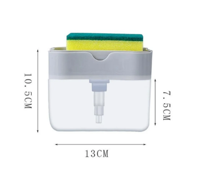 Кухонний диспенсер - органайзер для губки Soap Pump Caddy з дозатором миючого засобу, 380 мл | Зображення 4