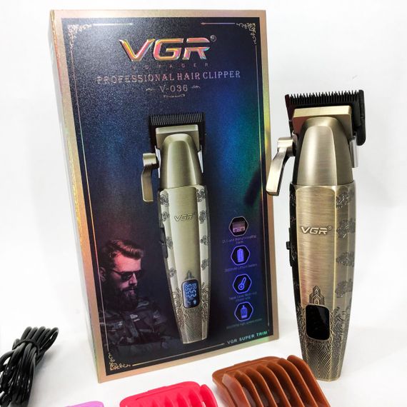 Перезаряжаемый набор для стрижки волос VGR, Многофункциональный триммер для стрижки волос и тела ZE-51 | Зображення 9