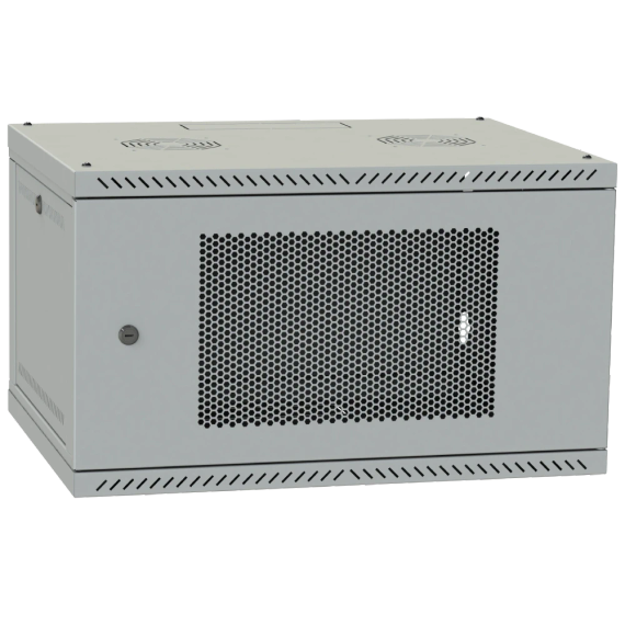 IPCOM 4U 600x350 двері перфорація (сіра) Шафа телекомунікаційна - Серверні шафи