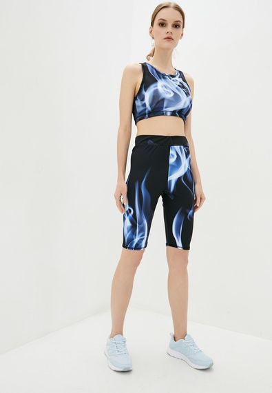 Спортивні шорти велосипедки 4Profi з принтом "Дим" розмір M дайвінг 17777 | Зображення 2